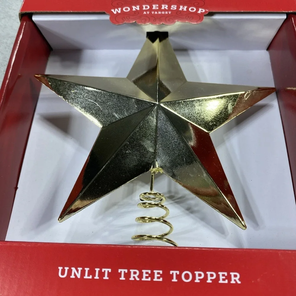 Wondershop Christmas Tree Topper‎ Solid Star Unlit 8.5